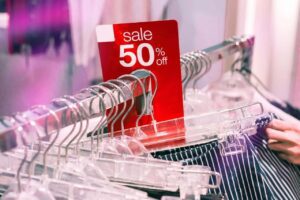 shopping clothes on sale